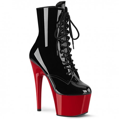 Botine rosii cu platforma inalta papuci cu toc inalt de club ADORE 1020 marimi mari