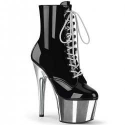Botine cu platforma inalta papuci cu toc inalt de club ADORE 1020 Piele